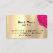 Gold Shiny Rose H Letter Visitenkarte (Rückseite)