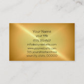 Gold Shiny Stainless Steel Metal 2 Visitenkarte (Rückseite)