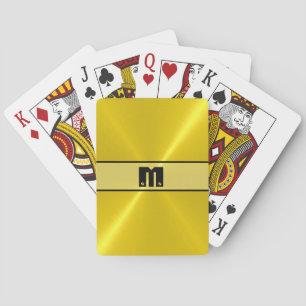 Gold Shiny Stainless Steel Metal 6 Spielkarten