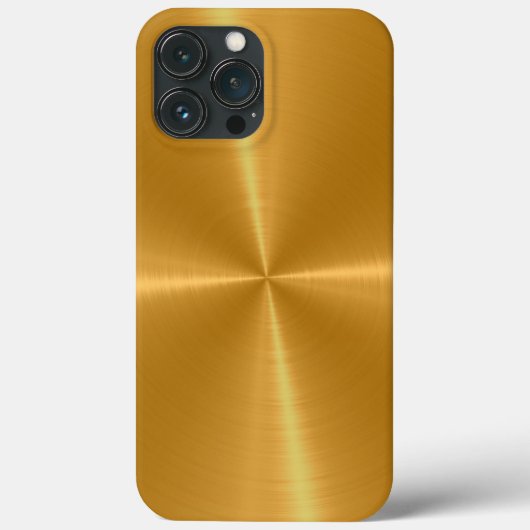 Gold Shiny Stainless Steel Metal Case-Mate iPhone Hülle (Rückseite)