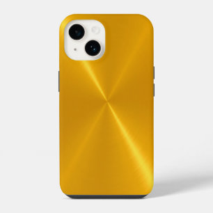 Gold Shiny Stainless Steel Metal iPhone 14 Hülle