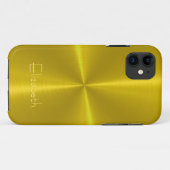 Gold Shiny Steel Metal Case-Mate iPhone Hülle (Rückseite (Horizontal))