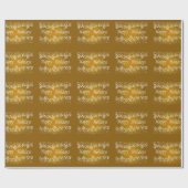 Gold Shinzon Stars Happy Holiday Wrapping Paper Geschenkpapier (Flach)