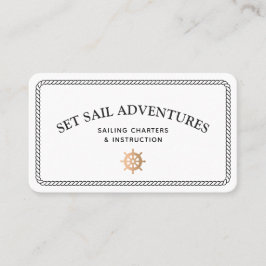 Gold Ship Helm Visitenkarte