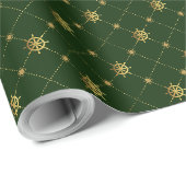 Gold Ship Weel Geschenkpapier (Rolleneckpunkt)