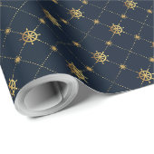 Gold Ship Weel Geschenkpapier (Rolleneckpunkt)