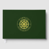 Gold Ship Wheel Helm Gästebuch (Vorderseite)