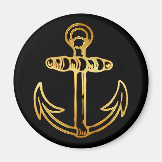 GOLD SHIPOR ANCHOR MAGNET (Vorne)