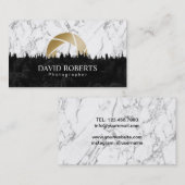 Gold Shutter Moderne Marmorfotografie Visitenkarte (Vorne/Hinten)