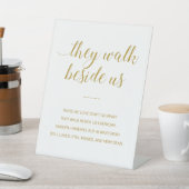 Gold sie gehen neben uns Gedicht Wedding Memorial Sockelschild (In SItu)