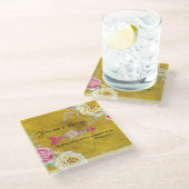 Gold Sie sind ein Segen mit KJV Scripting Glasuntersetzer (Schrägansicht)