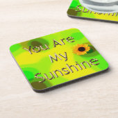 Gold Sie sind meine Abstrakte Sonnenblume, Getränkeuntersetzer (Linke Seite)