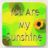 Gold Sie sind meine Abstrakte Sonnenblume, Getränkeuntersetzer (Vorderseite)