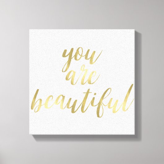 Gold Sie sind schön Leinwanddruck (Vorderseite)