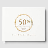 Gold Siegel 50. Hochzeitstag Gästebuch (Vorderseite)