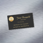 Gold Siegel mit Black Classic Notary Business Card Magnetische Visitenkarte (Beispiel)