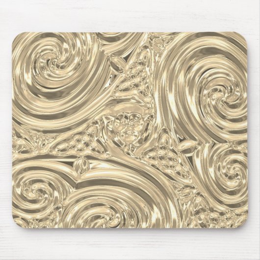 Gold sieht elegant aus viktorianischem Jugendstil Mousepad (Vorne)