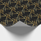 Gold Sigil von Lucifer Pagan Satanic Geschenk Geschenkpapier (Ecke)