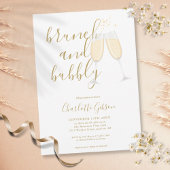 Gold Signature Script Brunch Bubbly Brautparty Einladung