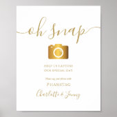 Gold Signature Script Oh Snap Signature Poster (Vorne)