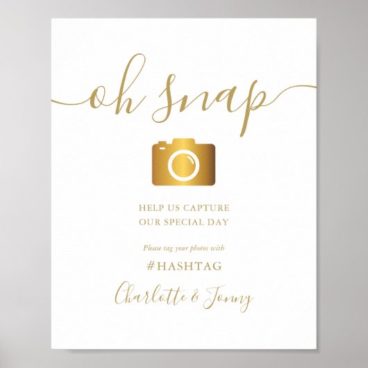 Gold Signature Script Oh Snap Signature Poster (Vorne)