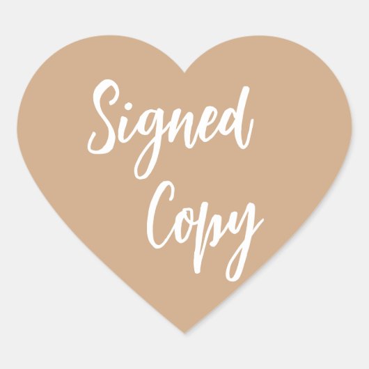 Gold Signed copy Herz-Aufkleber (Vorderseite)