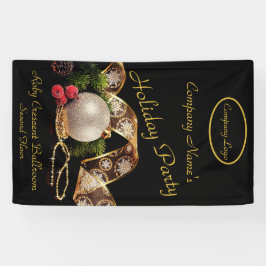 Gold, Silber, Black Corporate Holiday Party Banner