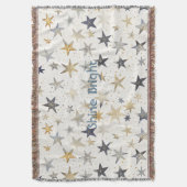 Gold Silber Blaue Sterne Decke (Vorderseite Vertikal)