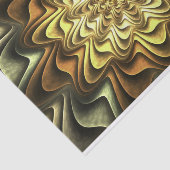 Gold, Silber, Bronze-Fraktal-Blume Seidenpapier (Ausschnitt)
