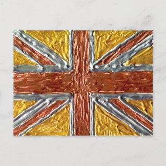 Gold Silber Bronze London Britische Flagge Sport Postkarte