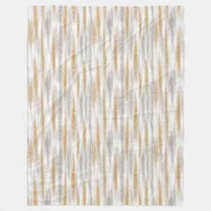 Gold Silber Chic Glam Glitzer Streifen Fleecedecke