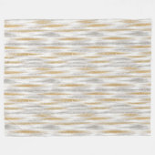 Gold Silber Chic Glam Glitzer Streifen Fleecedecke (Vorderseite (Horizontal))