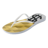 Gold Silber CHING CHING Flip Flops Badesandalen (Schrägansicht)