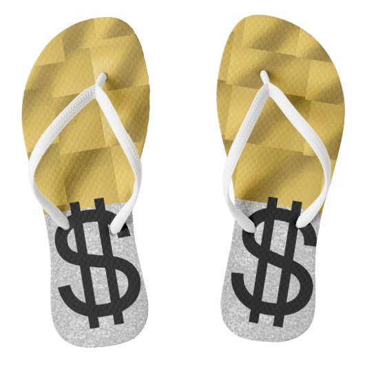Gold Silber CHING CHING Flip Flops Badesandalen (Fußbett)