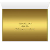 Gold Silber Diamond Black Jewel Menu Note Card (Innenansicht Horizontal (Unten))