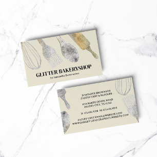 Gold Silber Gebäck Bäckerei Kocher Visitenkarte