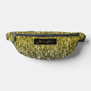 Gold Silber glänzt funkelt schwarz Benutzerdefinie Bauchtasche