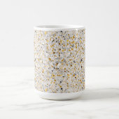 Gold, Silber, Grau Terrazzo Muster Kaffeetasse (Mittel)