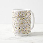 Gold, Silber, Grau Terrazzo Muster Kaffeetasse (VorderseiteRechts)