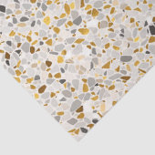 Gold, Silber, Grau Terrazzo Muster Seidenpapier (Ausschnitt)