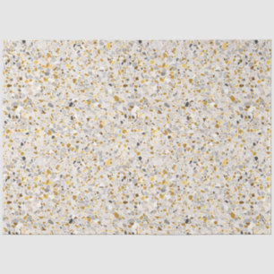 Gold, Silber, Grau Terrazzo Muster Seidenpapier