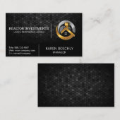 Gold Silber House und Gebäude Logo Visitenkarte (Vorne/Hinten)