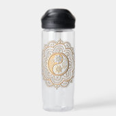 Gold- & Silber-Mandala-Wasserflasche Trinkflasche (Rückseite)