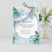 Gold, Silber - Messing Modern RSVP Karte (Stehend Vorderseite)