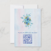 Gold, Silber - Messing Modern RSVP Karte (Rückseite)