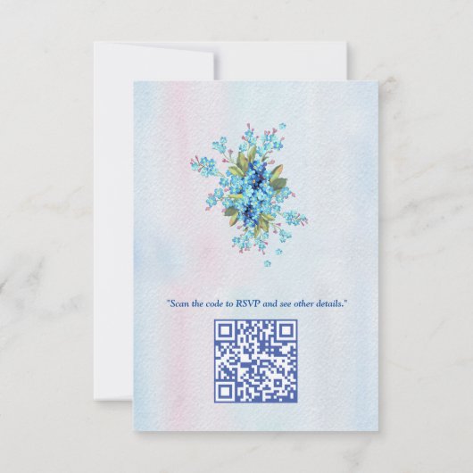 Gold, Silber - Messing Modern RSVP Karte (Rückseite)