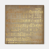 Gold Silber Night Weihnachtslied Music Magnet (Vorne)