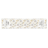 Gold Silber Ornamente Weihnachten Kurzer Tischläufer (Horizontal)