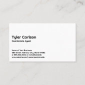 Gold Silber Real Anwesen Logo | Holzpanels Visitenkarte (Rückseite)