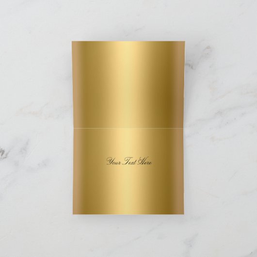 Gold & Silber Rose Danke Karte (Innenseite)